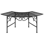 vidaXL - Tree Bench Black Steel - 44.5 Patio Garden Seat
