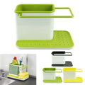 3 in 1 Kitchen Sink Organizer for Dishwasher Liquid, Brush, Cloth, Soap, Sponge (Pack of 1)