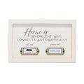 Mud Pie Home WiFi Plaque, 8 x 5, White