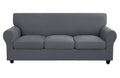 Searchi Stretch Sofa Cover Couch Cover, 4 Pieces Sofa Slipcover With 3 Separate Cushion Cover, Washable Furniture Protector For Living Room(Sofa, Grey)