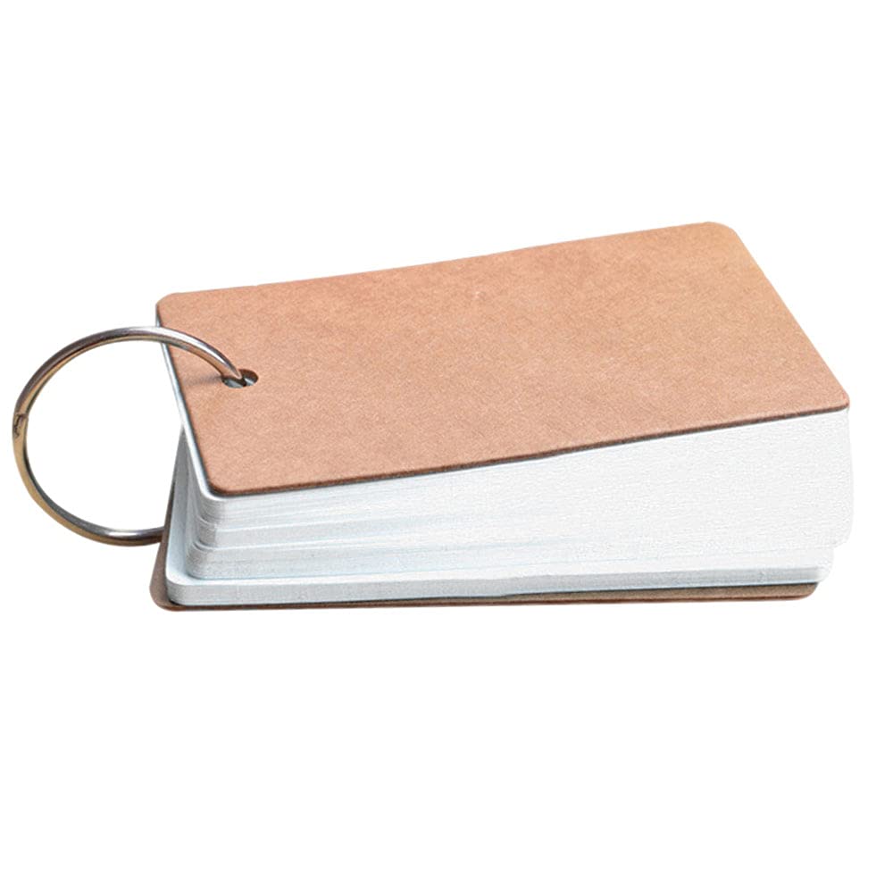 Revision Study Cards, Mini Index Cards, Blank Flash Cards With Binder Ring, Memo Scratch Pads Bookmark Diy Greeting Card, 9Cm X