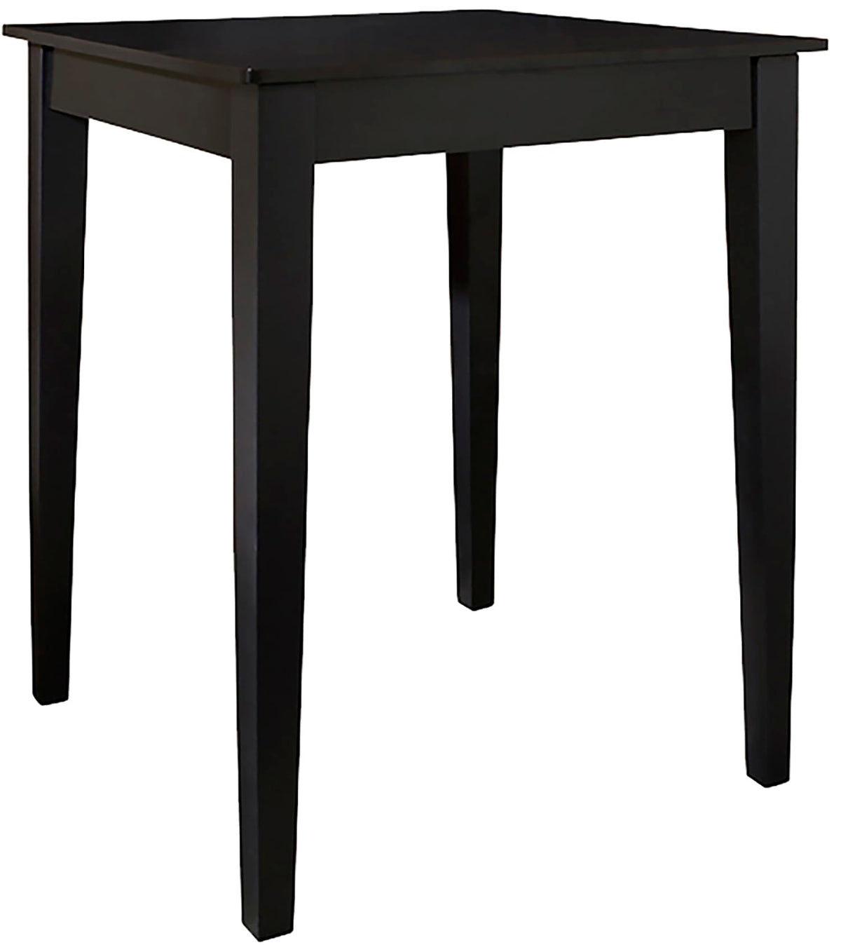 Crosley Furniture Counter Height Wood Pub Table for Bar and Dining, Black