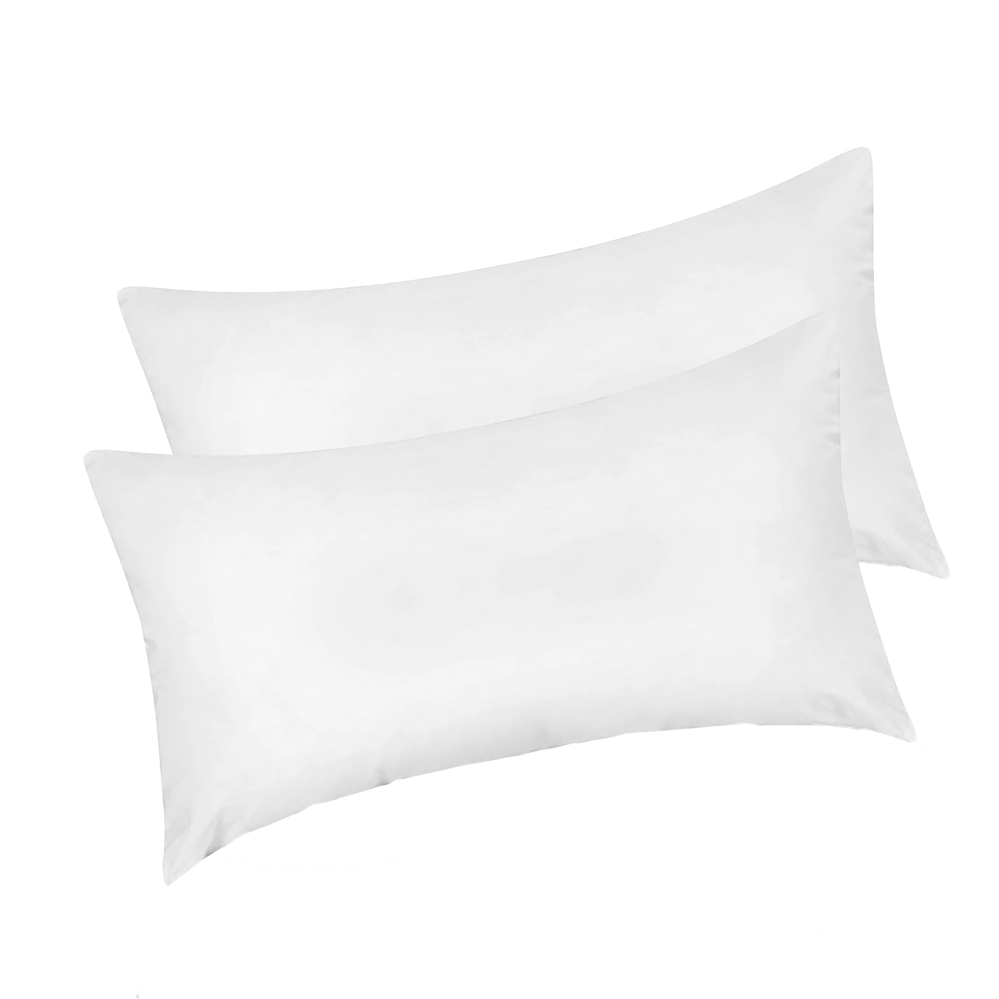 Covers & All Throw Pillow Inserts Pack Of 2, Durable Soft Rectangle 12 X 20 Inches 65 Gsm Non-Woven Fabric With 15D Silicon Fibe