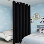 Bonzer Room Divider Blackout Curtain Wide Room Darkening Total Privacy Wall Noise Reducing For Bedroom, 84L X 70W Inch (7L X 5.8