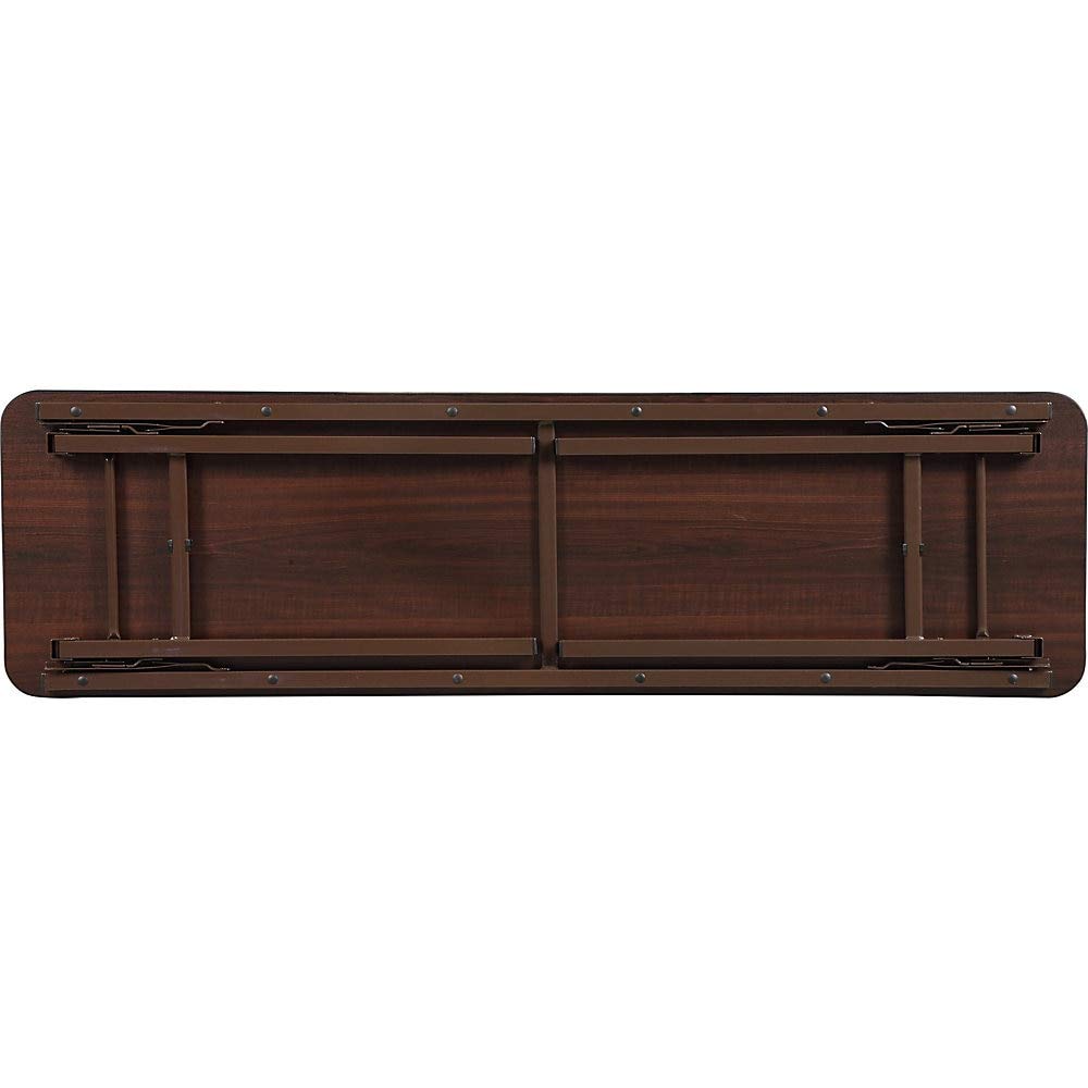 Lorell Folding Mahogany Banquet Table, 60&quot;