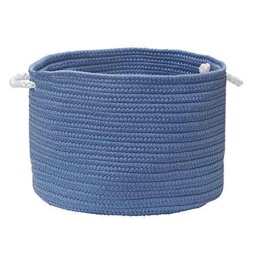 Colonial Mills Colorful Braided Toy Basket, 12&quot;X12&quot;X8&quot;, Sapphire