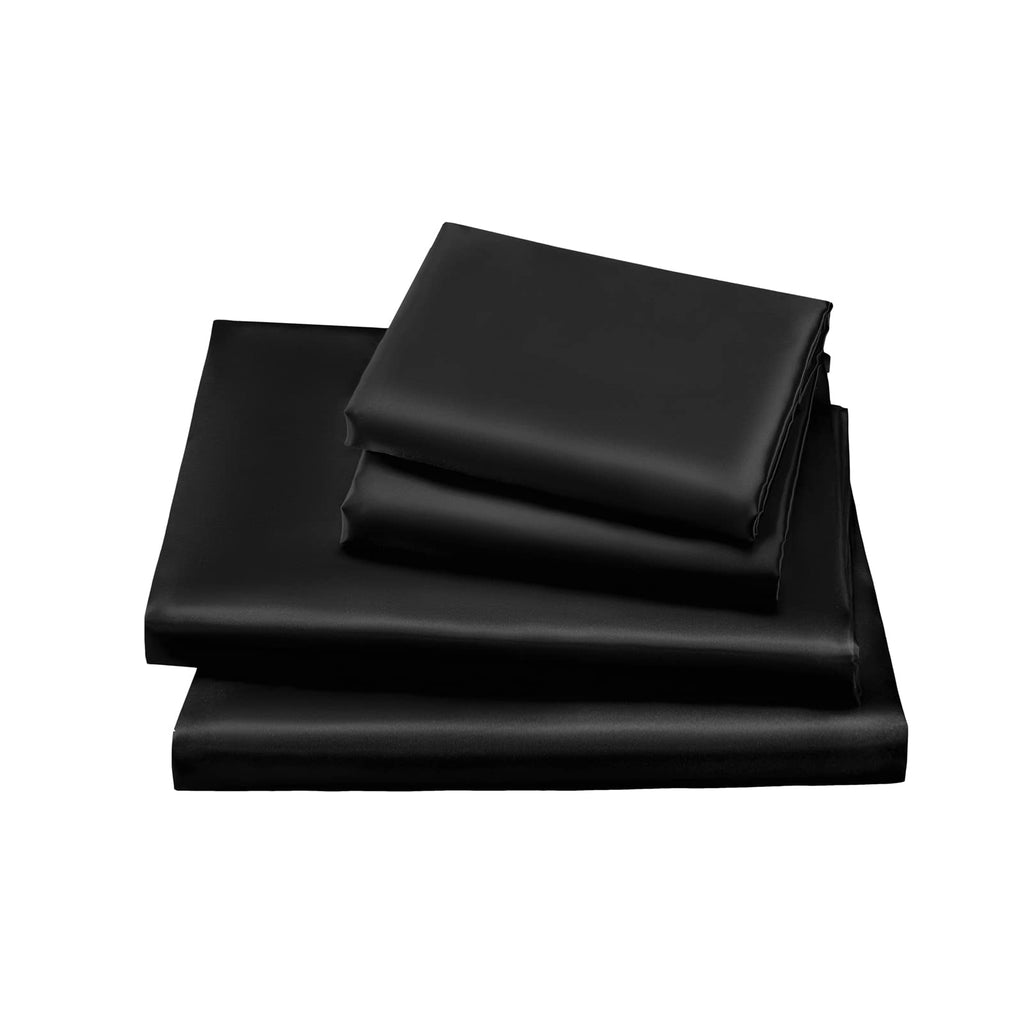 Golal Satin Sheets King Size - 4 Pieces Luxury Silky Soft Bed Sheets, Wrinkle-Free Lavender Satin Silk Sheet Set With 1 Deep Pocket Fitted Sheet, 1 Flat Sheet, 2 Pillow Cases