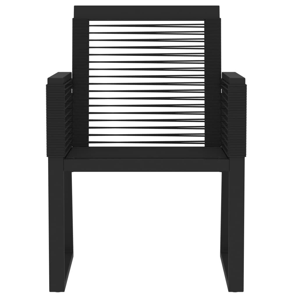 vidaXL Patio Dining Set 7 Piece Garden Outdoor Terrace Balcony Backyard Dining Dinner Dinette Seating Table and Chair Furniture Black