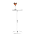 Hmyhum Acrylic Drink Table For Small Spaces, 10' L X 10' W X 21.3' H, Drink Side/End Table For Living Room, Round, Easy Assembly, Clear