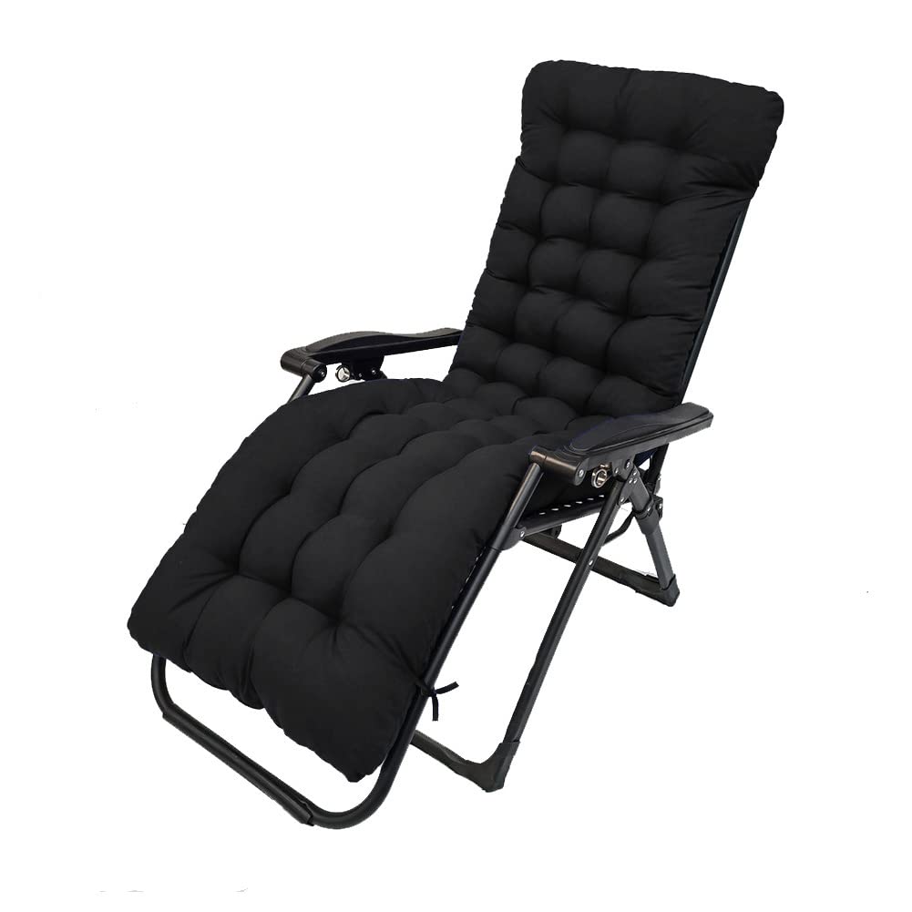 Sun Lounger Chair Cushions,67-Inch Lounge Chaise Cushion Sun Lounger Mattress With Non-Slip Back Elastic Sleeve For Garden Outdo