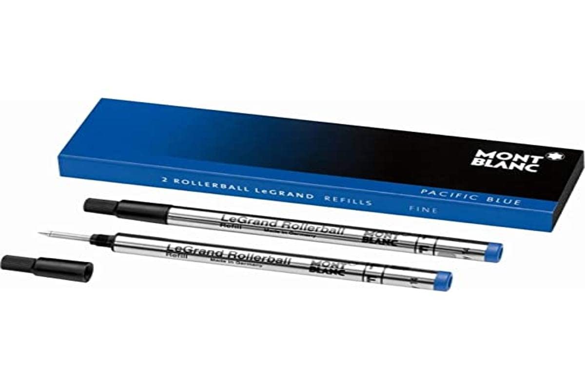 Montblanc Rollerball Legrand Refills (F) Pacific Blue 124502 - Pen Refills For Meisterstck Legrand Rollerball Pens With A Fine T