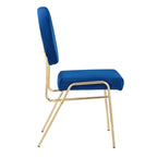 Modway Craft Performance Velvet Upholstered Side Dining Chair in Gold Navy