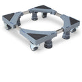 MaxWorks Adjustable Furniture Dolly with 4 Dual-Locking Wheels, Universal Washing Machine Base Stand, Appliance Mover for Refrig
