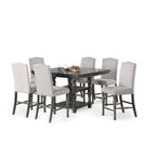 Steve Silver Caswell Distressed Harbor Grey 7-Piece Counter Height Dining Set