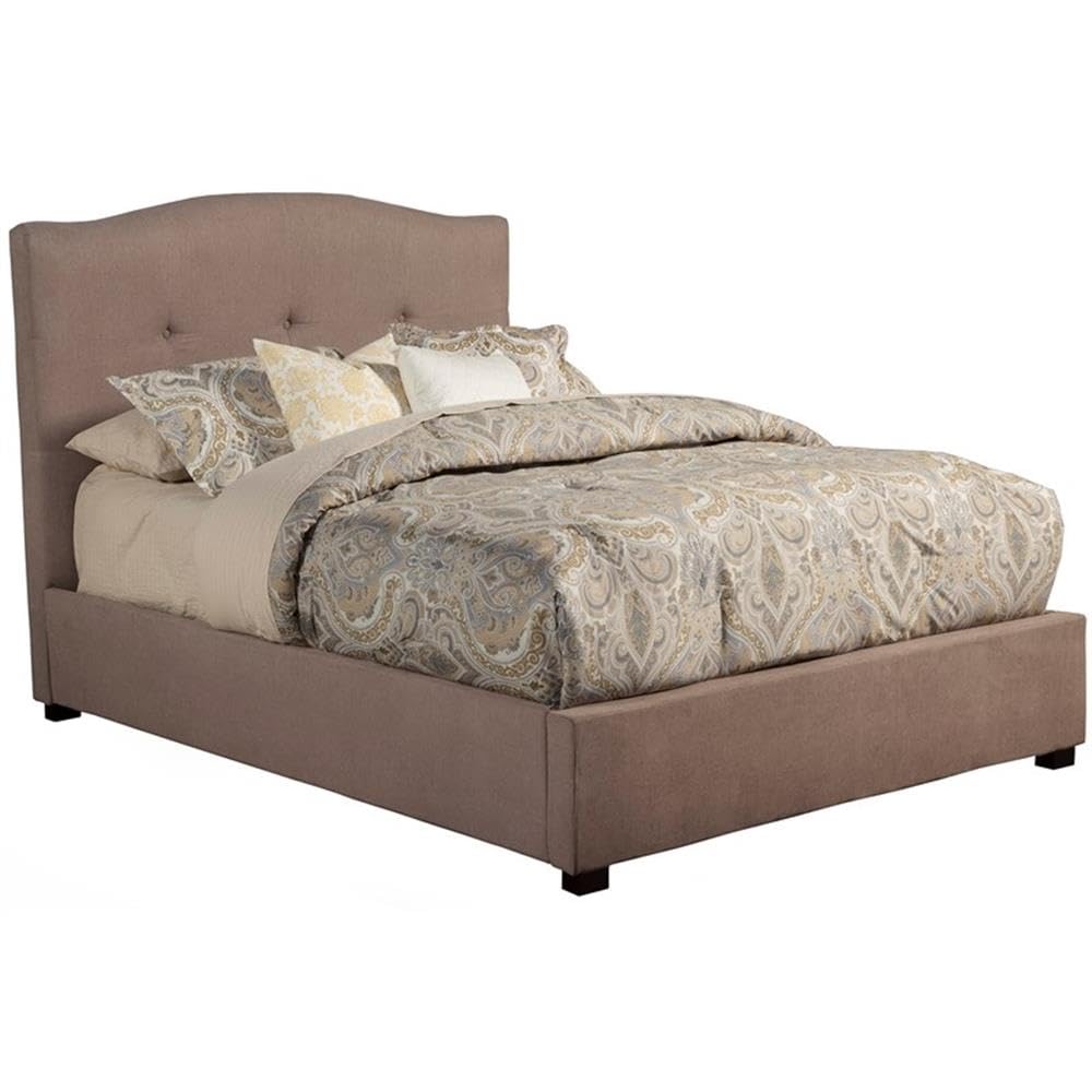 Alpine Furniture Amanda Tufted Upholstered Platform Bed, Full Size