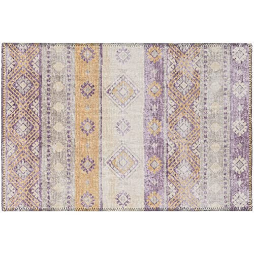 Sedona Sn12 Purple Transitional Rug Rectangle 3' X 5'