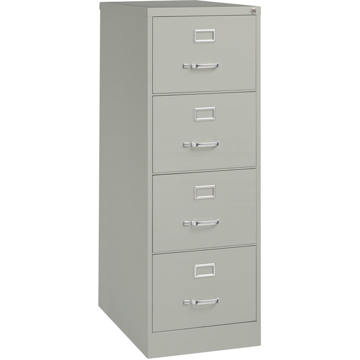 Lorell 4-Drawer Vertical File, 18 by 26-1/2 by 52-Inch, Light Gray