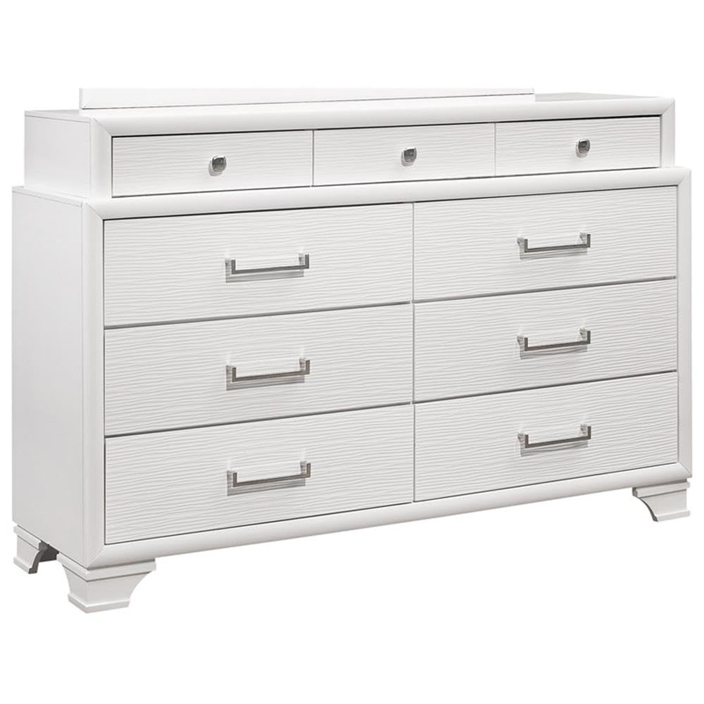 Global Furniture Usa White-Dr Jordyn Textured Dresser