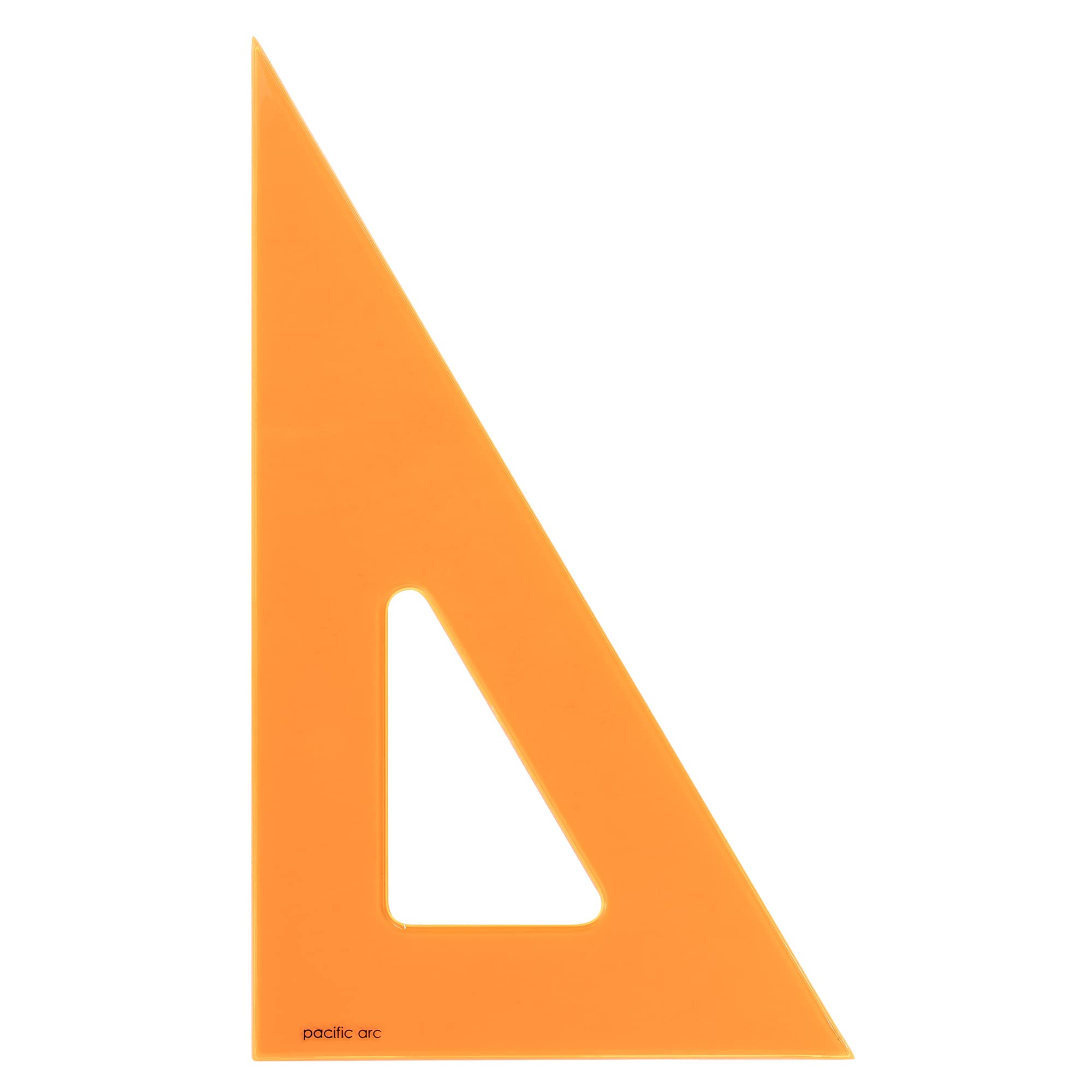 Pacific Arc'S Scholastic Triangle - 14 Inch - Fluorescent - 30/60 Angle - Polystyrene - Inking Edge - Technical Drawing Tools, D