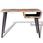 vidaXL Desk Computer Desk Writing Table with Iron Legs Solid Wood Reclaimed