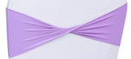 Mds Pack Of 100 Spandex Chair Sashes Bow Sash Elastic Chair Bands Ties Without Buckle For Wedding And Events Decoration Spandex Slider Sashes Bow - Lavender