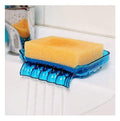 CONNECTWIDE Waterfall Soap Holder Tray Drain Draining Bath Shower Soap Box Sink Sponge Drainage Soap Dish Holder Shelf Organizer