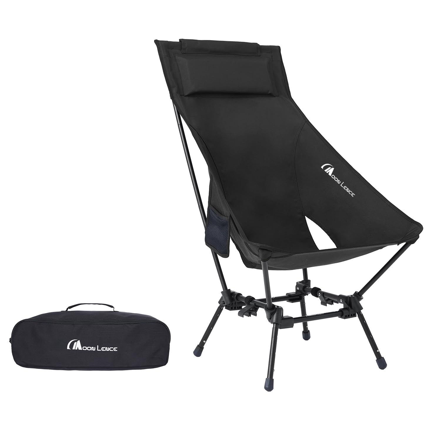 MOON LENCE Portable Camping Chairs for Adults, Adjustable Oversize Beach Chair Lawn Chair with High Back - Large Capacity, Heavy
