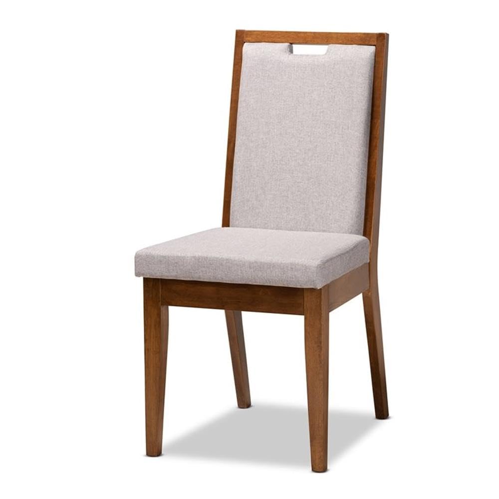 Baxton Studio Rosa Grey and Walnut Brown Finished Wood 5-Piece Dining Set