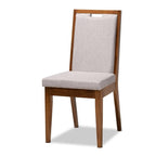 Baxton Studio Rosa Grey and Walnut Brown Finished Wood 5-Piece Dining Set