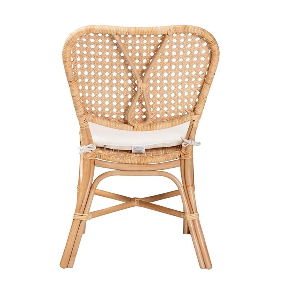 Baxton Studio Nadira Modern Brown Finished Rattan Dining Chair