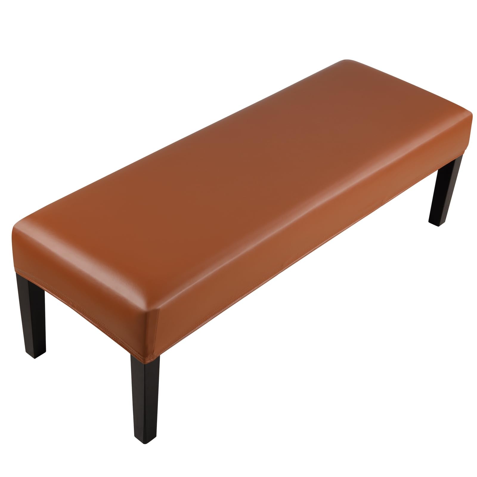 Fuloon Stretch Leather Dining Bench Cover - Anti-Dust Removable Bench Slipcover Waterproof Bench Seat Protector Cover For Living