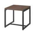 Rilyson Patio Tables Outdoor Coffee Table - Steel Side Tables End Table For Proch Deck Balcony Garden Squre Brown Tabletop