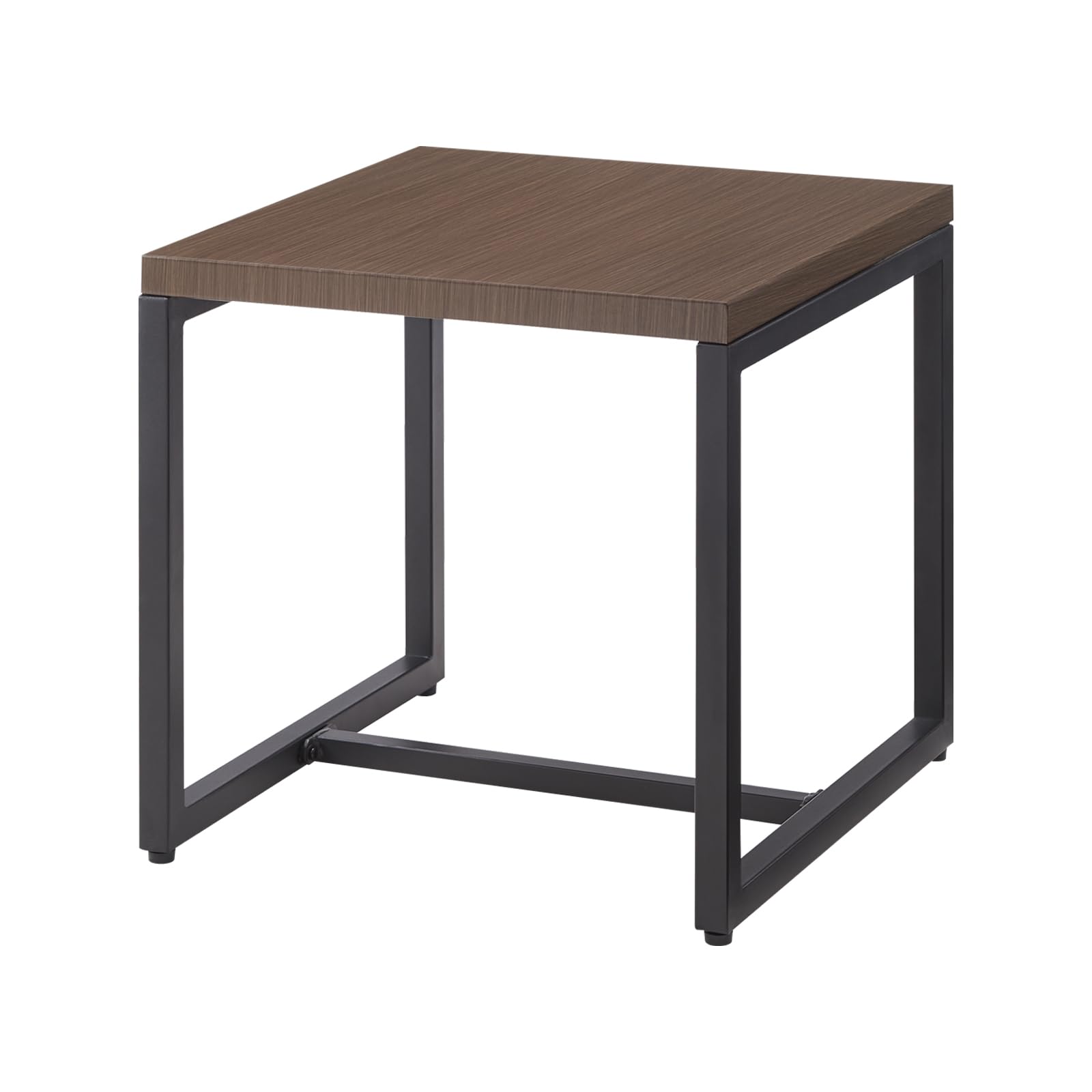 Rilyson Patio Tables Outdoor Coffee Table - Steel Side Tables End Table For Proch Deck Balcony Garden Squre Brown Tabletop