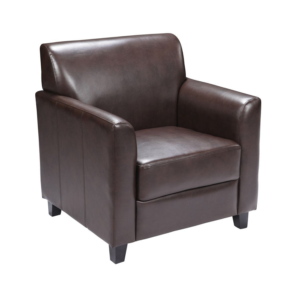 Flash Furniture HERCULES Diplomat Series Reception Set in Brown LeatherSoft