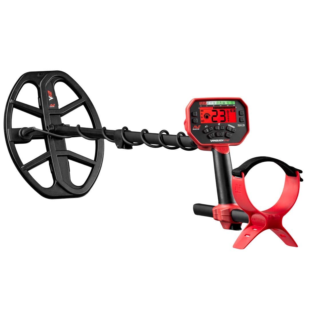 Minelab Vanquish 540 Multi-Frequency Pinpointing Metal Detector For Adults With Iron Bias & V12 12'X9' Double-D Waterproof Coi