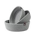 Apcatio Jute Rope Storage Basket Set Of 3 (Small, Medium & Large) | Natural Shelf Organizer Bins For Kitchen, Home Pantry, Bathr