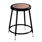 National Public Seating 19-27" Black Adjustable Stool with Hardboard Seat