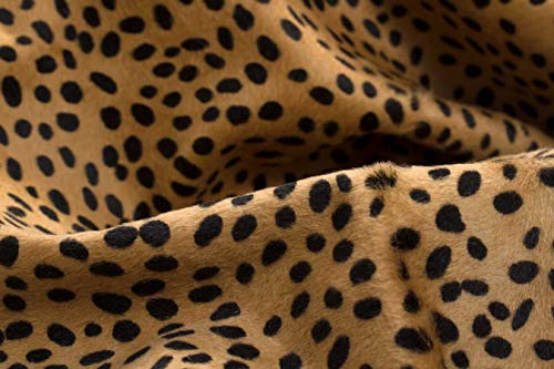 HomeRoots Cowhide, Microsuede 5' X 7' Cheetah Cowhide Area Rug