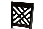 Baxton Studio Caron 5-Piece Wood Dining Set in Gray and Espresso Brown