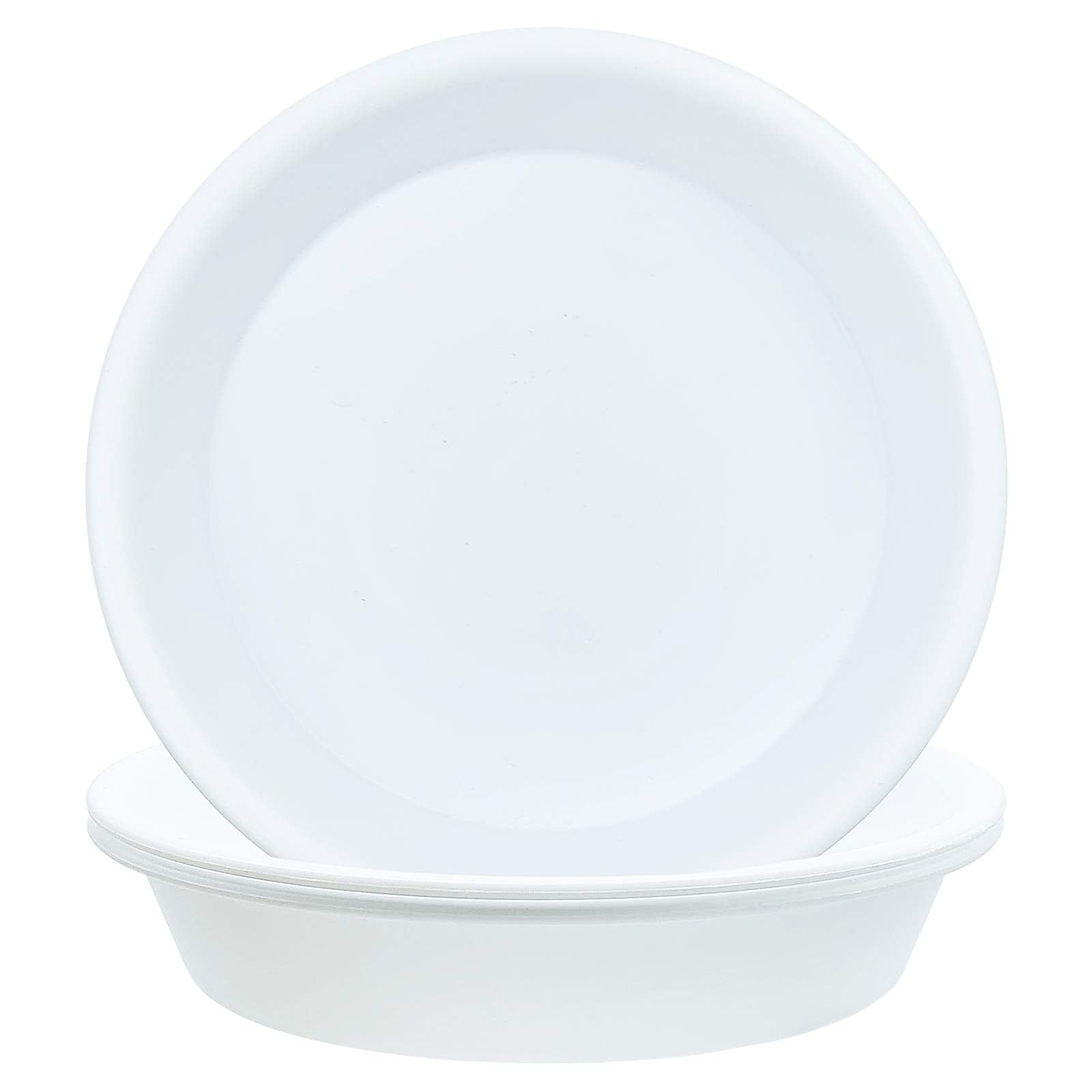 3 Pack Plant Saucer Heavy Duty Sturdy Drip Trays For Indoor And Outdoor (16 Inch, White)