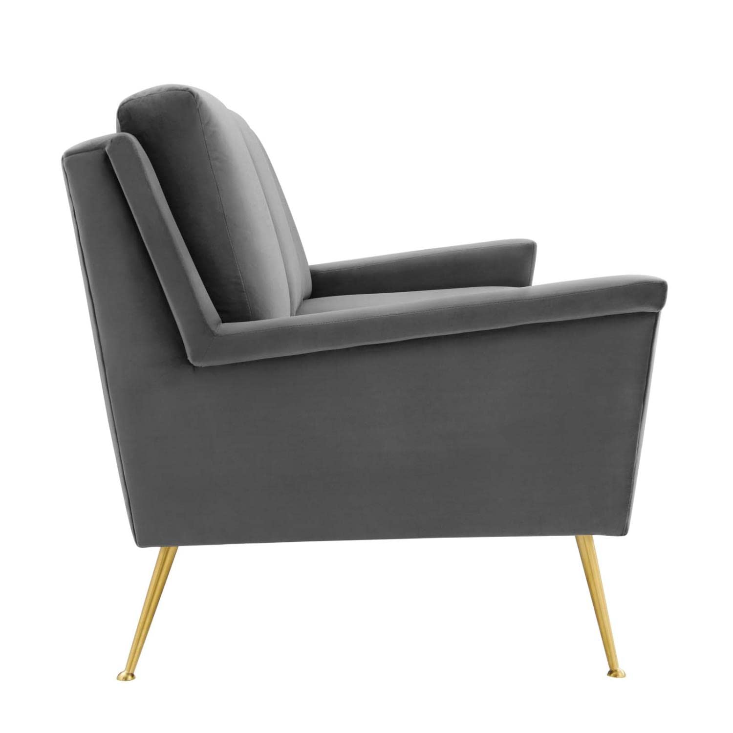 Modway Chesapeake Performance Velvet, Sofa, Gold Gray