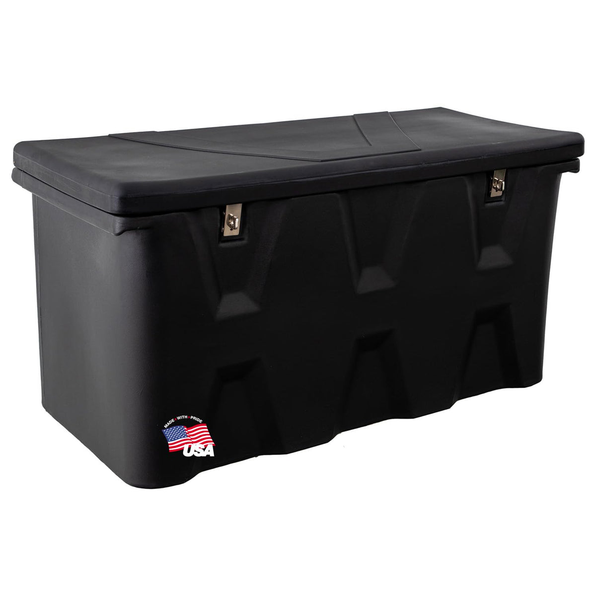 Buyers Products 1712240 Black Poly All-Purpose Storage Chest W/Hasp & Stainless Steel Hinge, 6.3 Cu. Ft, Made In The Usa, Lightw