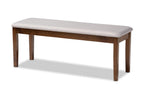 Baxton Studio Minette Grey and Walnut Brown Finished Wood 6-Piece Dining Set