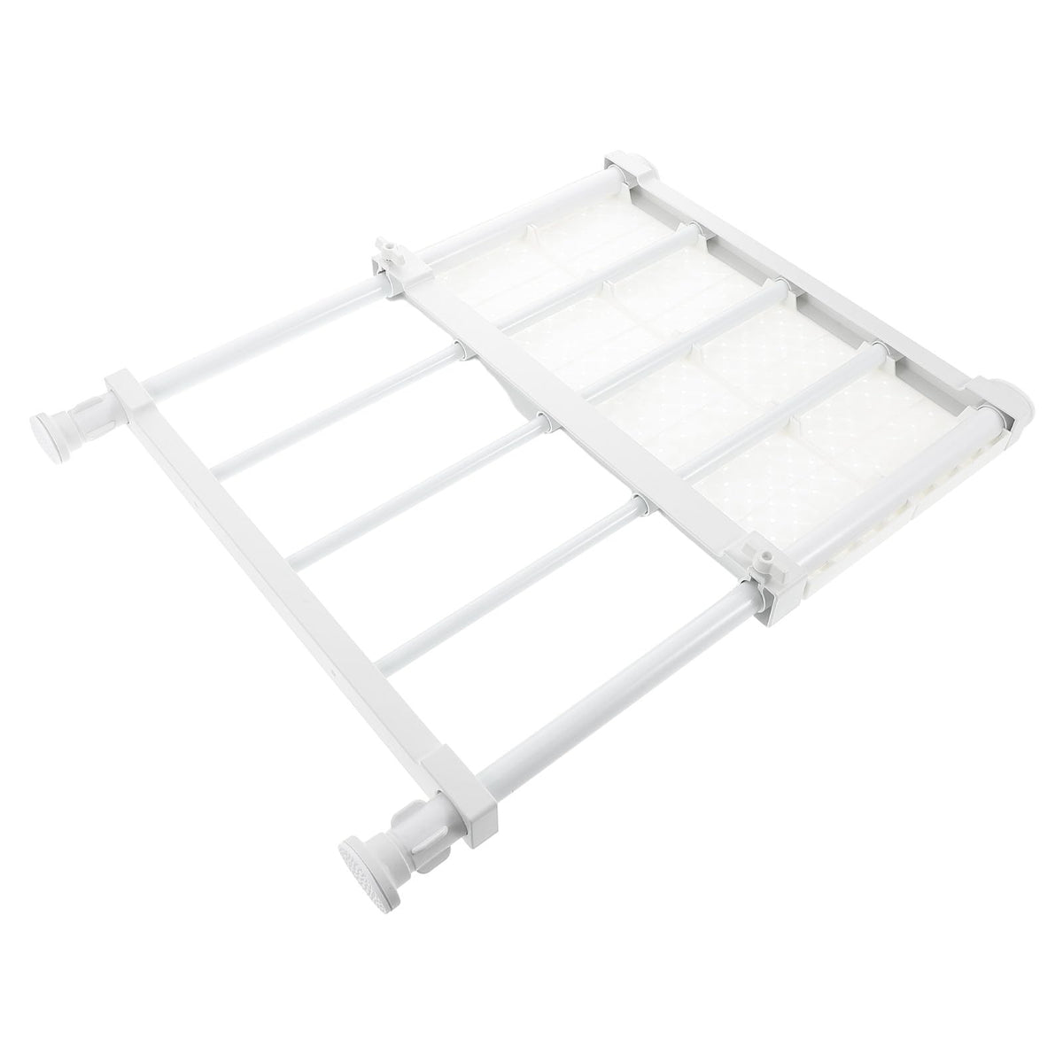 OSOLADY Adjustable Expandable Wardrobe Divider Rack, NoDrill Plastic Tension Shelf for Closet Storage, Telescopic Cabinet Organ