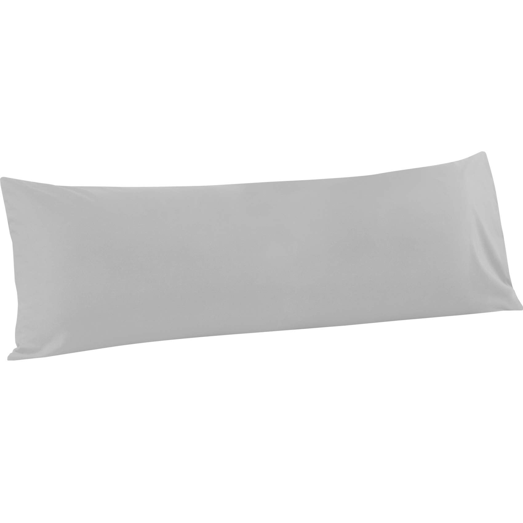 Flxxie Body Pillow Cover - Super Soft Microfiber 20X54 Body Pillow Case - Envelope Closure, Wrinkle, Stain Resistant Light Grey