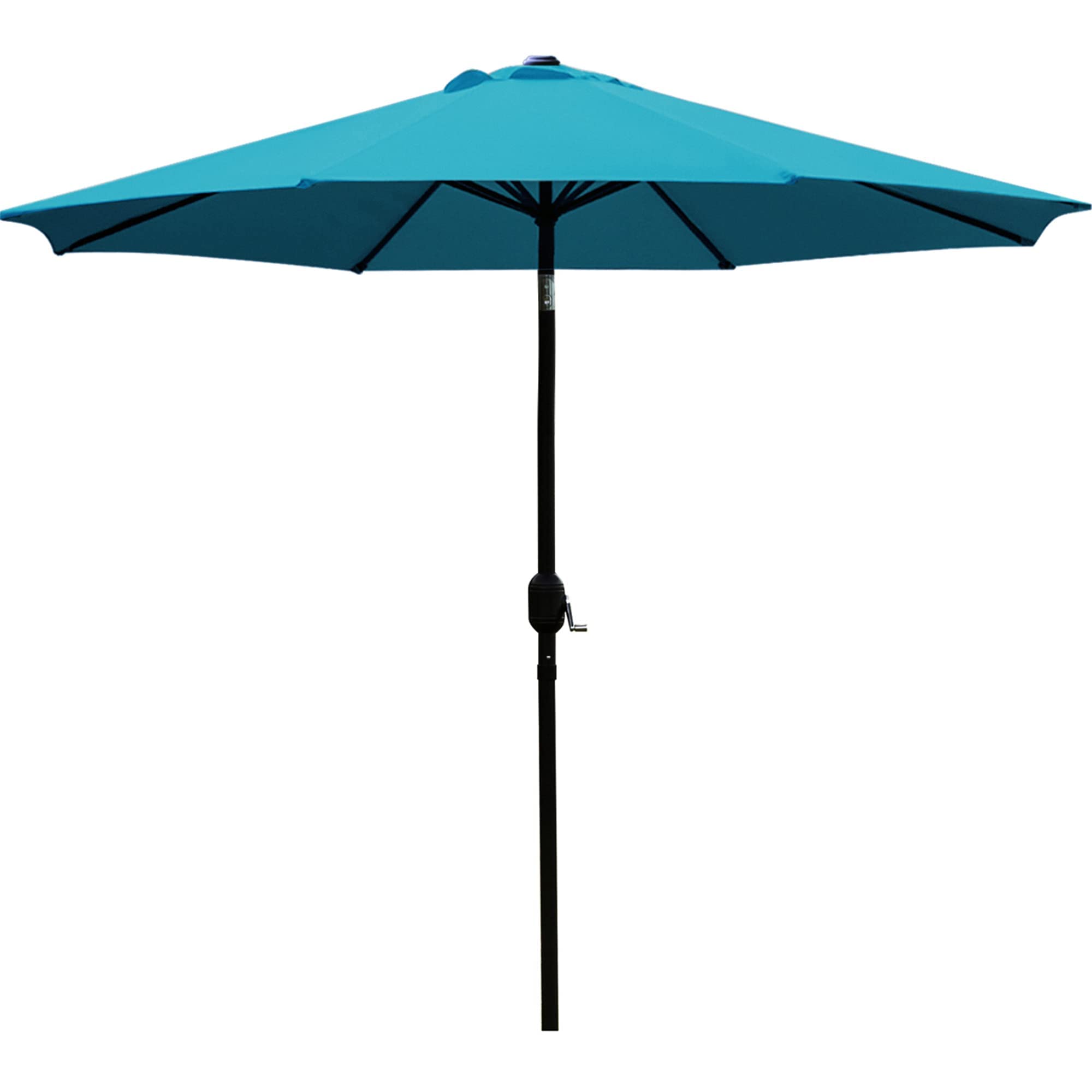 Sunnyglade 9' Patio Umbrella Outdoor Table Umbrella With 8 Sturdy Ribs (Teal Blue)