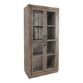 Kosas Home Quincy Transitional Reclaimed Pine Display Cabinet in Brown