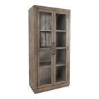 Kosas Home Quincy Transitional Reclaimed Pine Display Cabinet in Brown