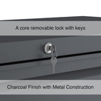 Lorell 3-Drawer Lateral File, 42 by 18-5/8 by 40-1/4-Inch, Charcoal