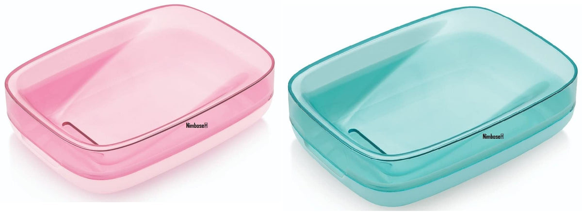 Nimbose Soap Case for Bathroom Stylish, Plastic Travel Soap Box, Soap Case Holder for Bathroom Accessories (Random Colors, Pack